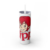 Pippi Longstocking Skinny Tumbler with Straw, 20oz